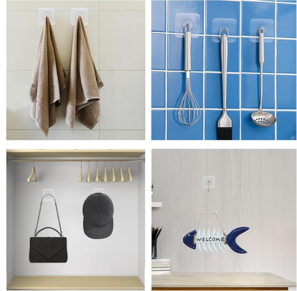 10-pcs Self-adhesive Wall Screws And Hanging Nails No Drilling, Easy Installation For Hanging Frames, Keys, Towels, And More