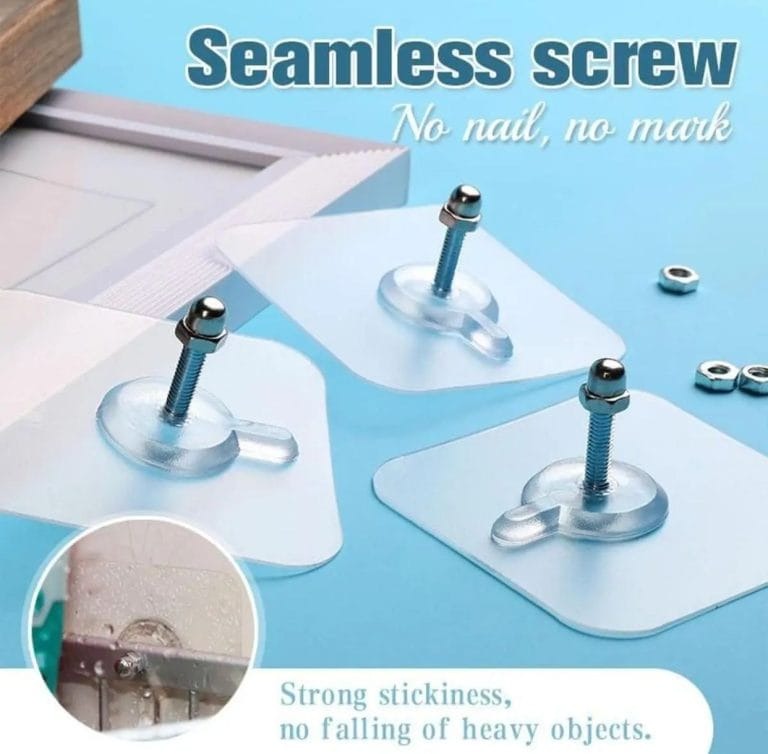 10-pcs Self-adhesive Wall Screws And Hanging Nails No Drilling, Easy Installation For Hanging Frames, Keys, Towels, And More